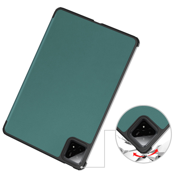 Etui Smart do Xiaomi Pad 7 / Pad 7 Pro 11.2 z klapką / Xiaomi Pad 7 Pro, zielone - ochronne z podstawką