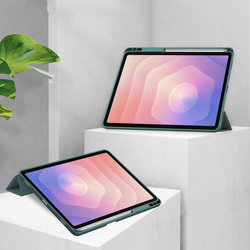 Etui Clear Pencil do Samsung Galaxy Tab S11 11 SM SMX736 z klapką, zielone - ochronne