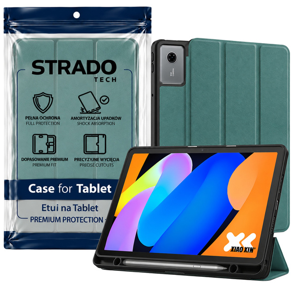 Etui Smart Pencil do Lenovo Idea Tab 11" z miejscem na rysik - zielone
