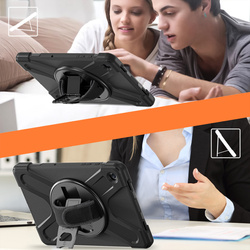 Etui Shockproof do Samsung Galaxy Tab A9 Plus 11 2023 X210 X215 X216, czarne - ochronne z podstawką