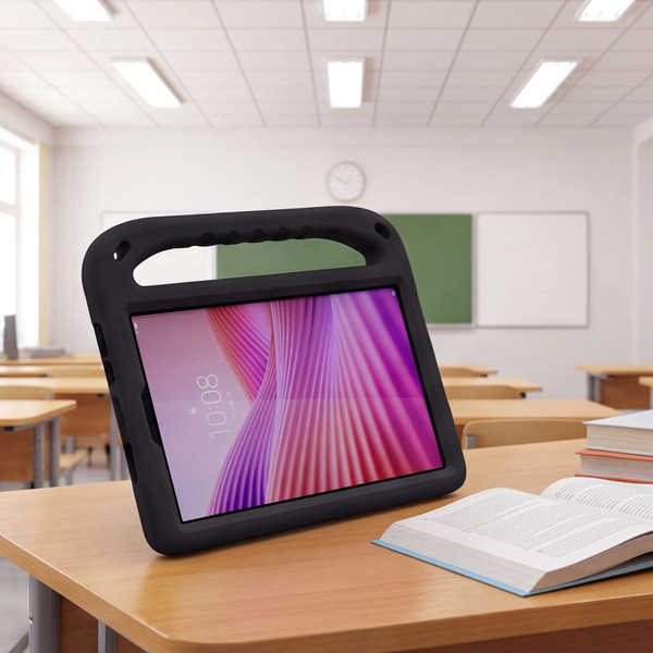 Etui ochronne z uchwytem do Lenovo Tab One 8.7 2025 TB305FU TB305XU, czarne, z podstawką
