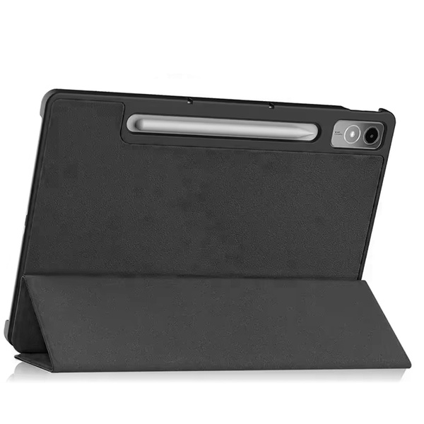 Etui Smart Case do Lenovo Tab P12 12 / Tab P12 TB370, czarne - ochronne z podstawką, dostęp do portów i przycisków