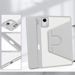 Etui Obrotowe Clear do Lenovo Idea Tab 11 2025, szare - ochronne z podstawką