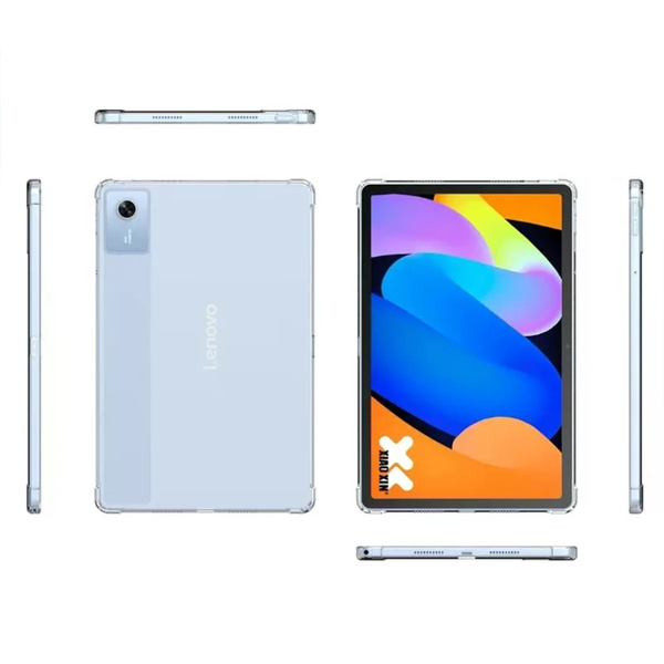 Etui Silikonowe do Lenovo Idea Tab 11, przezroczyste - ochronne z podstawką