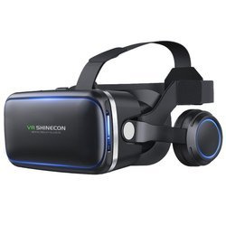 Okulary gogle 3D VR Shinecon 10 do telefonu wbudowane słuchawki