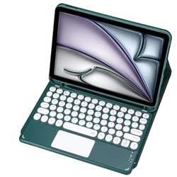 Etui z klawiaturą do Apple iPad Air 11 6 Gen M2 2024 / 7 Gen M3 2025 / iPad Air 11 Gen. 6 A2902, zielone - ochronne