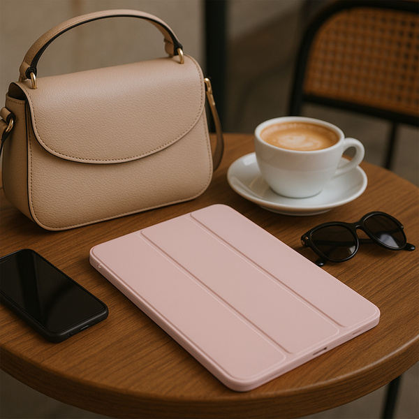 Etui Smart Case do Redmi Pad SE 8.7 2024, różowe - ochronne z podstawką, dostęp do portów i przycisków