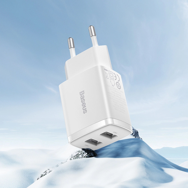 Baseus Compact ładowarka sieciowa 2x USB 10.5W