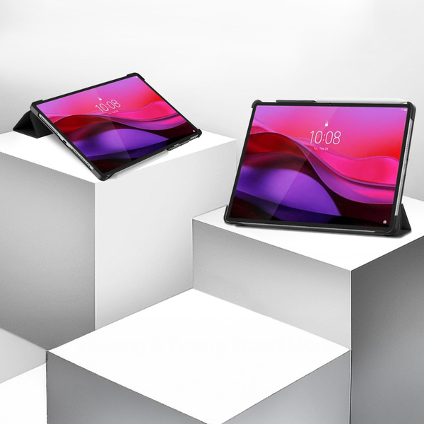 Etui Smart do Lenovo Yoga Tab Plus 12.7 2025 z klapką / Lenovo Idea Tab, czarne - ochronne z podstawką