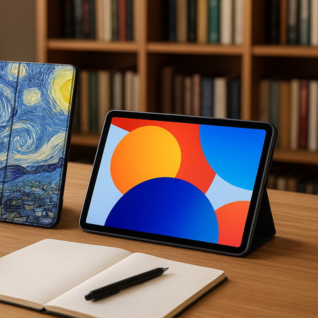Etui Graficzne pokrowiec z klapką podstawką do Xiaomi Redmi Pad SE 8.7 2024