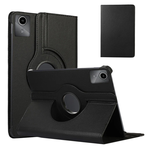 Etui Obrotowe 360 do Lenovo Tab M11 10.95, czarne - ochronne z podstawką, dostęp do portów i przycisków