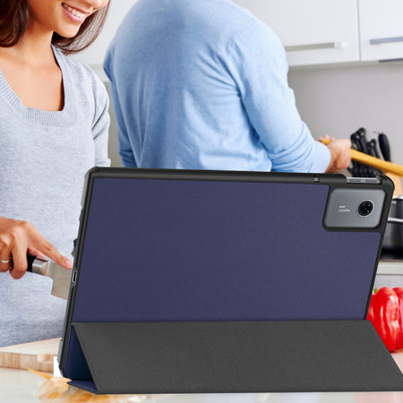 Etui Smart do Lenovo Idea Tab 11 2025 z klapką, granatowe - ochronne z podstawką