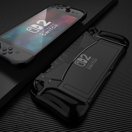 Etui do Nintendo Switch 2 2025 LEKKIE do grania poprawia chwyt pokrowiec, czarne