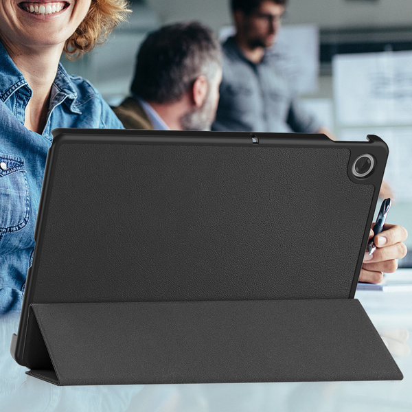 Etui Smart do Lenovo Tab 10.1 2025 z klapką / Lenovo Tab, czarne - ochronne z podstawką