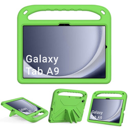 Etui FunColor z uchwytem do Samsung Galaxy Tab A9 8.7 X110 / X115, zielone - ochronne