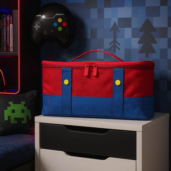 Etui Torba podróżna do Nintendo Switch 2 2025 z przegrodami wodoodporna, mario - ochronne z podstawką