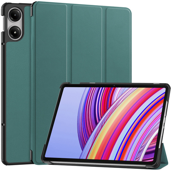 Etui Smart do Xiaomi Redmi Pad Pro 12.1 2024 z klapką / Redmi Pad Pro 12.1 2024, zielone - ochronne z podstawką