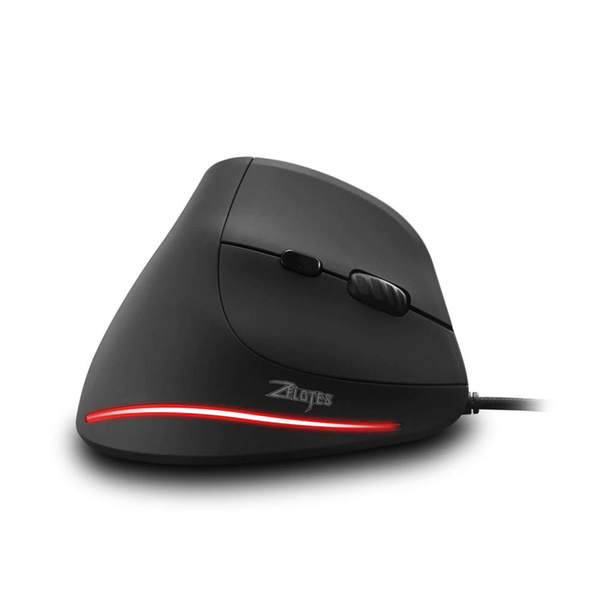 Pionowa myszka ergonomiczna wertykalna podświetlana LED USB Zelotes T20