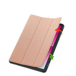 Etui Smart do T-Mobile T Tablet 2 10.1 5G 2025 z klapką, różowe złoto - ochronne z podstawką
