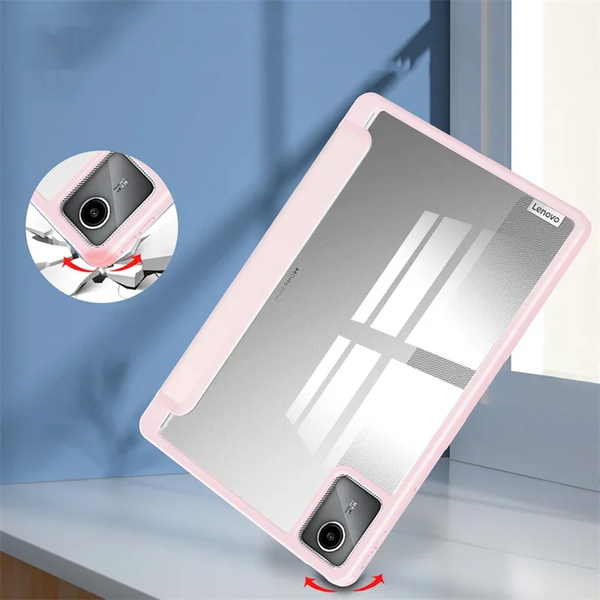 Etui Crystal do Lenovo Tab M11 10.95 11 K11 K11E / TB330, różowe - ochronne z podstawką