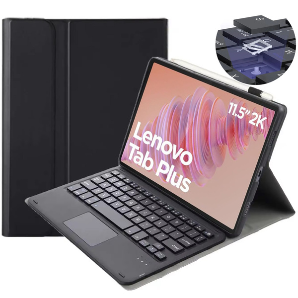 Etui z klawiaturą do Lenovo Tab Plus 11.5 - ochronne z podstawką, dostęp do portów i przycisków