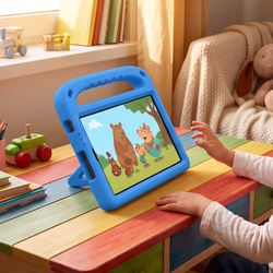 Etui ochronne z uchwytem do Lenovo Tab One 8.7 2025 TB305FU TB305XU, niebieskie, z podstawką