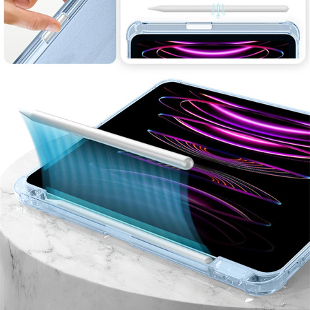 Etui Hard Crystal z uchwytem na rysik do Apple iPad 10.9 10 GEN 2022 / iPad 11 A16 11GEN 2025 - Blue