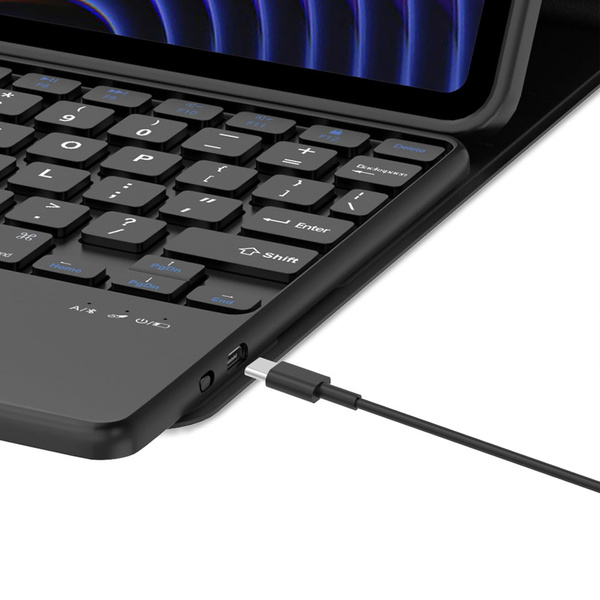 Etui z klawiaturą do Xiaomi Pad 7 / Pad 7 Pro 11.2 na rysik / Xiaomi Pad 7 Pro, czarne - ochronne z podstawką