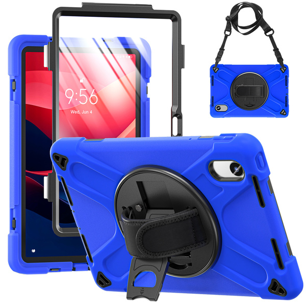 Etui Shockproof z uchwytem do Lenovo Tab M11 10.95, niebieskie - ochronne z podstawką