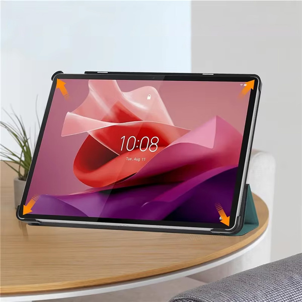 Etui Smart Case do Lenovo Tab P12 12 / Tab P12 TB370, czarne - ochronne z podstawką, dostęp do portów i przycisków