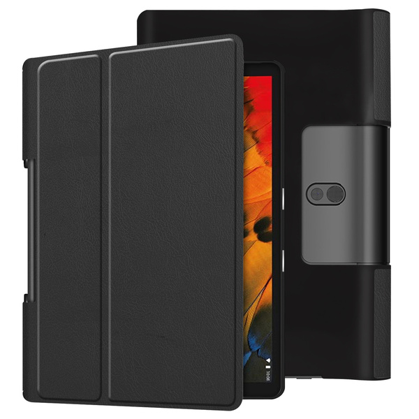 Etui Smart do Lenovo Yoga Tab YT z klapką / Smart Tab, czarne - ochronne z podstawką