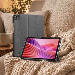 Etui Smart do Lenovo Tab One 8.7 2025 TB305FU TB305XU, ochronne z podstawką - szare