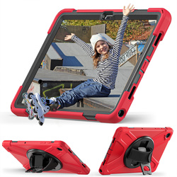 Etui Shockproof do Samsung Galaxy Tab A9 Plus 11 2023 X210 X215 X216, czerwone - ochronne z podstawką