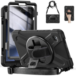 Etui pancerne Shockproof do Samsung Galaxy Tab A9 8 / 8.7 2023, czarne - ochronne z podstawką