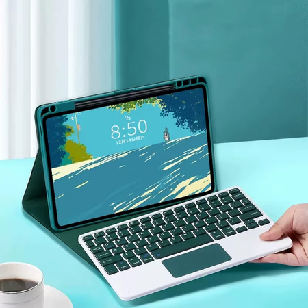 Etui i KLAWIATURA touchpad do Xiaomi Pad 7 / Pad 7 PRO 11.2 uchwyt na rysik, zielone
