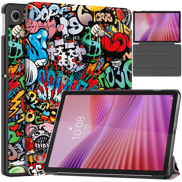 Etui Graficzne do Lenovo Tab 10.1 2025 z klapką - ochronne z podstawką