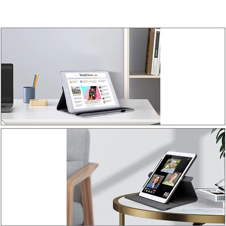 Etui Obrotowe do iPad 10.9 2022 Gen. 10 / iPad 11 2025 A16 Gen. 11, czarne - ochronne z podstawką