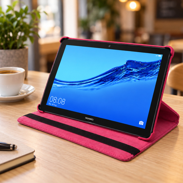 Etui z klapką do Huawei MediaPad T5 10 10.1 obrotowa podstawka ochronne