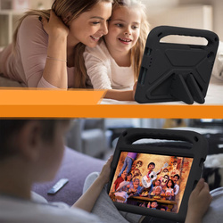 Etui ochronne z uchwytem do Lenovo Tab One 8.7 2025 TB305FU TB305XU, czarne, z podstawką
