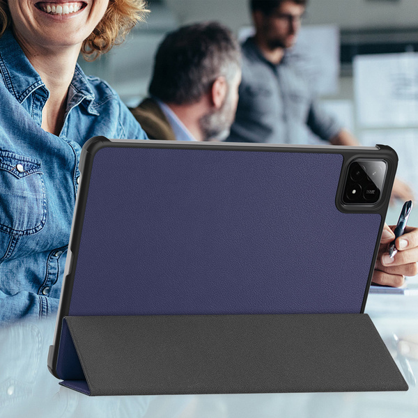 Etui Smart do Xiaomi Pad 7 / Pad 7 Pro 11.2 z klapką / Xiaomi Pad 7 Pro, granatowe - ochronne z podstawką