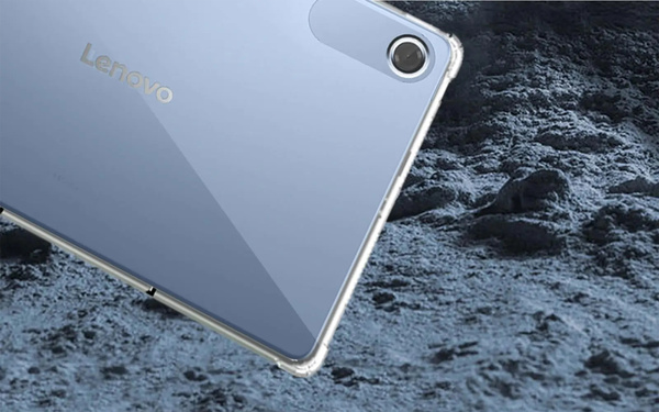 Etui Silikonowe do Lenovo Tab 10.1 2025, przezroczyste - ochronne z podstawką, dostęp do portów i przycisków
