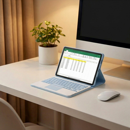 Etui z klawiaturą Bluetooth do Redmi Pad 2 11 2025, niebieskie