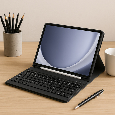 Etui z klawiaturą Bluetooth do Samsung Galaxy Tab A9 8.7 CFX110 (Czarne)