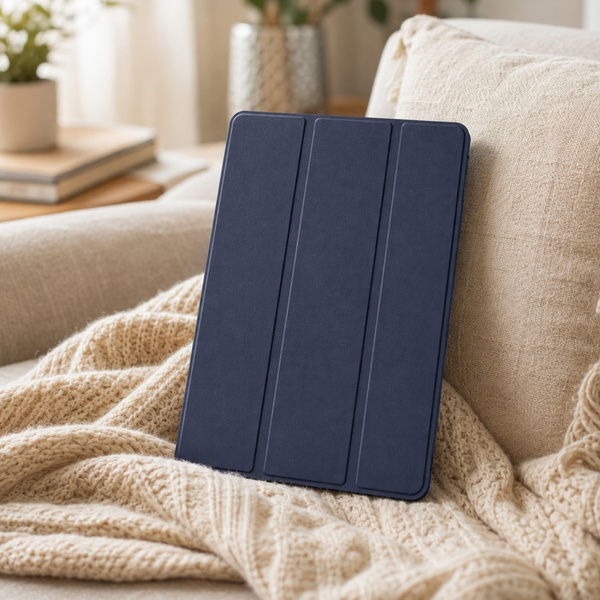 Etui Smart do Lenovo Tab One 8.7 2025 TB305FU TB305XU, ochronne z podstawką - granatowe