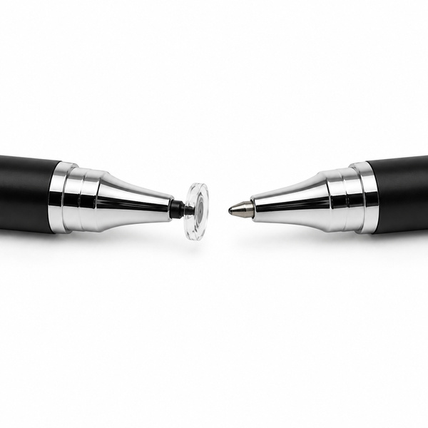 Precyzyjny rysik 2w1 z długopisem stylus pen do tabletu telefonu, czarny
