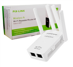 Wi-Fi repeater router PIX-LINK White 300Mbps z czterema antenami do domu lub biura