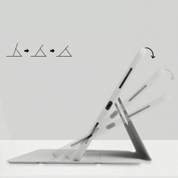 Etui Obrotowe Pencil do iPad 10.9 2022 Gen. 10 / 11 2025 A16 Gen. 11 Wake, szare - ochronne z podstawką
