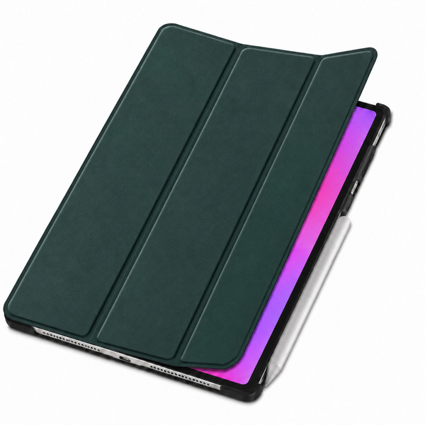 Etui Smart do Lenovo Yoga Tab Plus 12.7 2025 z klapką i podstawką - zielone