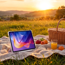 Etui do Xiaomi Redmi Pad 2 11 2025 - przezroczyste z miejscem na rysik i podstawką, różowe