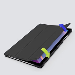 Etui Smart z magnetyczną z klapką do Xiaomi Redmi Pad SE 8.7 2024, czarne - ochronne z podstawką